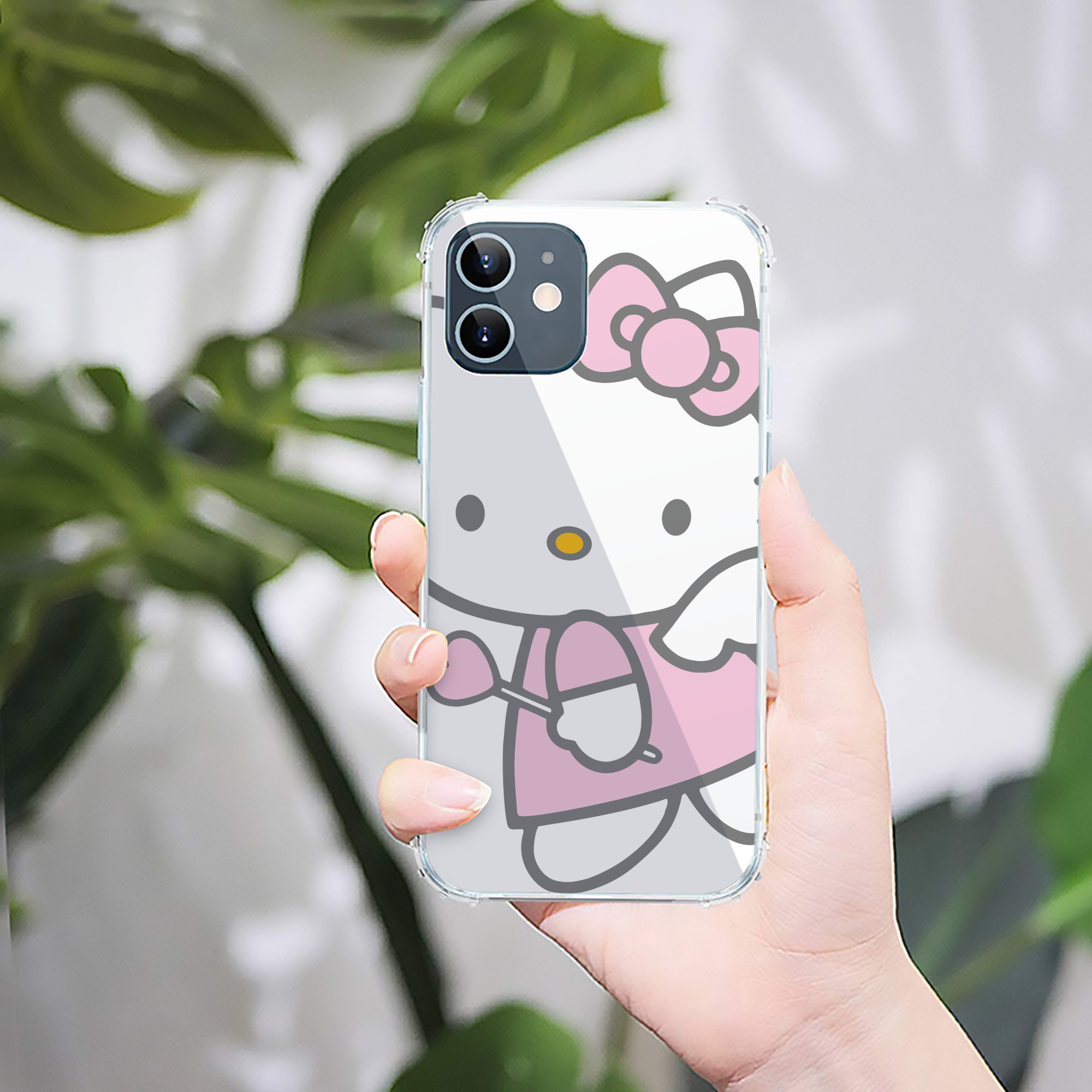 （画像用） Hello Kitty ハローキティ 【iPhone 12シリーズ対応】透明スマホケース（クリアソフトケース）